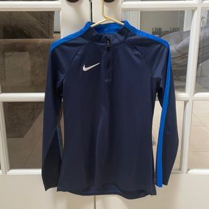 Nike navy blue dri fit quarter zip